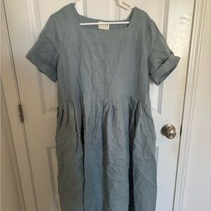 OffOn Square Neck Midi Dress